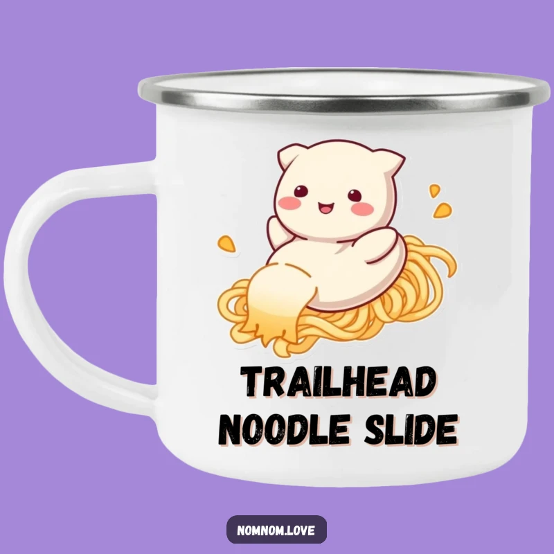 Funny Dumpling Noodle Slide Camping Mug: Your Hilarious Companion for Outdoor Meals