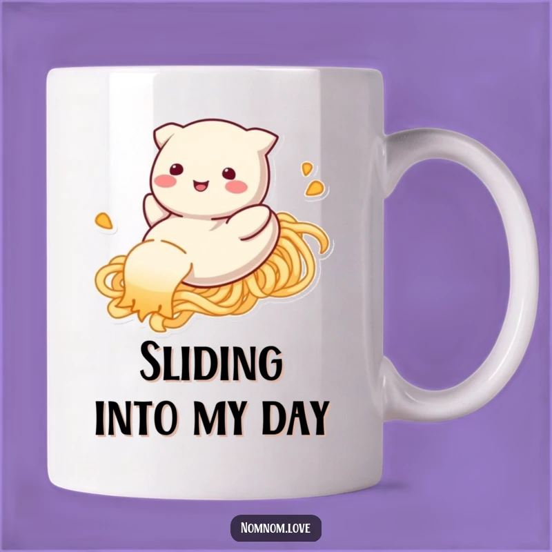 Funny Dumpling Noodle Slide Mug: A Hilarious Gift for Foodies and Fun Lovers