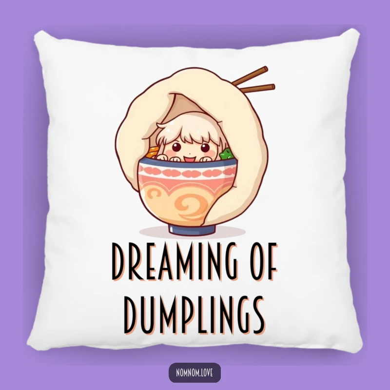 Funny Ramen Bowl & Dumpling Pillow - Cozy & Comical Accent for Couch & Bedding