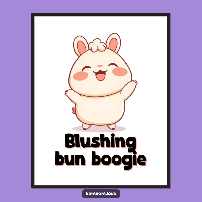 Funny Bao Bun Dance Digital Art - Instant Downloadable Cheer, Unique Foodie Gift