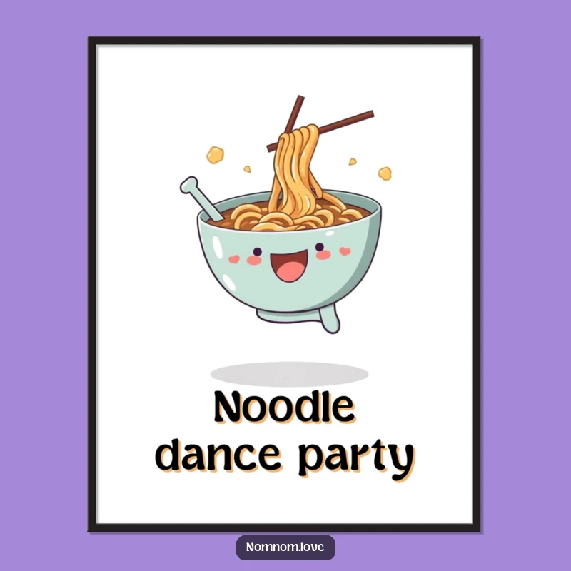 Funny Ramen Leap Digital Art - Instant Downloadable Joy, Unique Foodie Gift