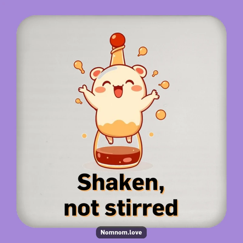 Funny Bao Bun Dance Coaster Set: Protect Surfaces with Hilarious Foodie Art