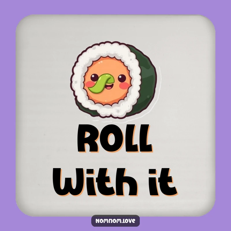 Funny Sushi Roll Coasters - Joyful Foodie Set for Tables - Perfect Party Gift!