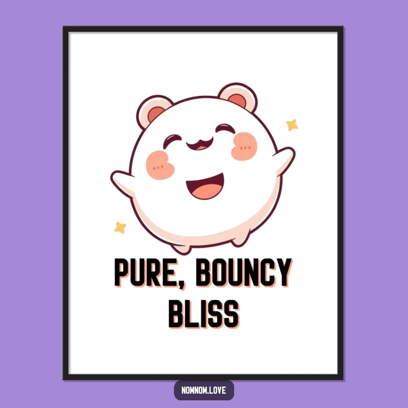 Funny Bao Bun Art Print - Gleeful Foodie Decor - Instant Download Gift!