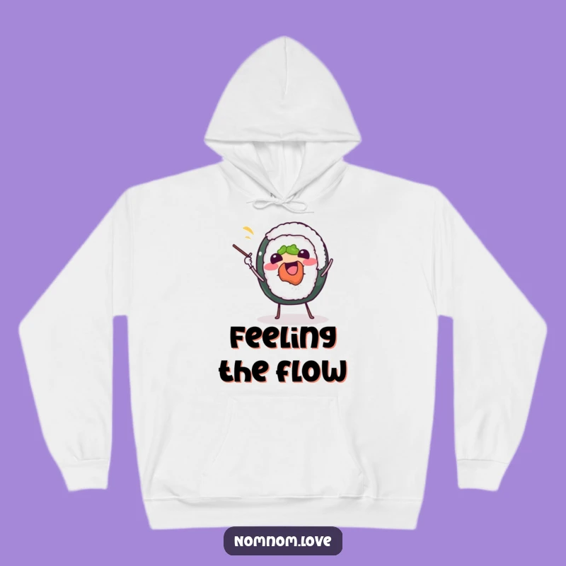 Cozy Funny Sushi Juggling Hoodie: Stay Warm with This Hilarious Foodie Apparel