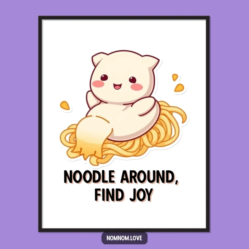 Funny Free Printable Wall Art: Sliding Dumpling - Downloadable Quirky Food Art