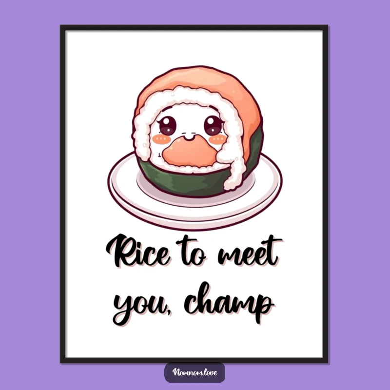 Free Printable Sushi Wall Art: Funny Downloadable Decor for a Playful Kitchen