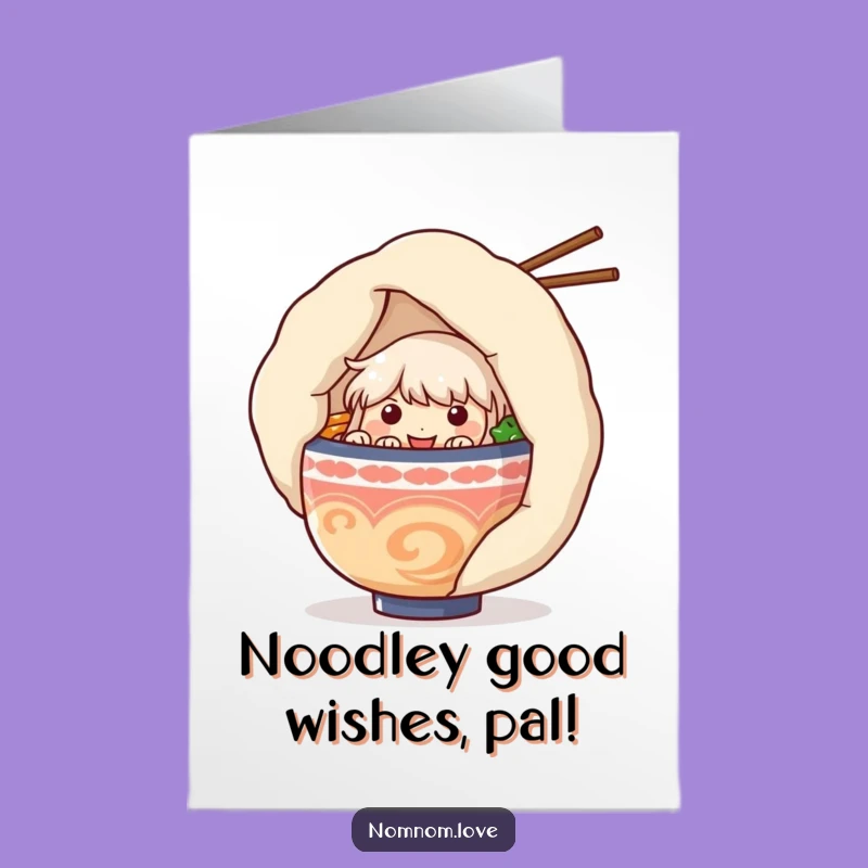 Funny Ramen Bowl Birthday Card: Free Printable Downloadable Gift for Foodies