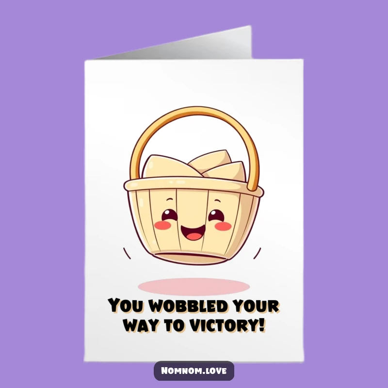 Free Printable Congrats Card: Wobbly Dim Sum, Funny Downloadable Celebration Gift