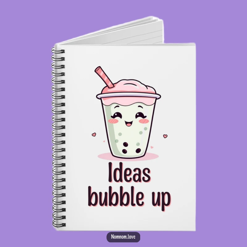 Funny Boba Tea Notebook A Giggle Wiggle Character, Perfect For Notes