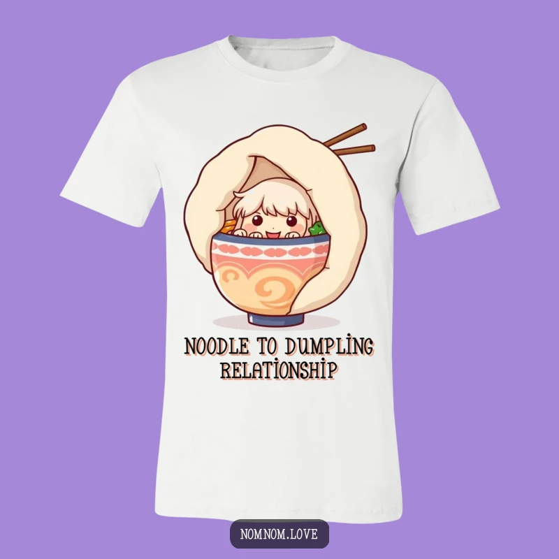 Funny Ramen Bowl & Dumpling T-Shirt - Comical Foodie Tee for Noodle Lovers