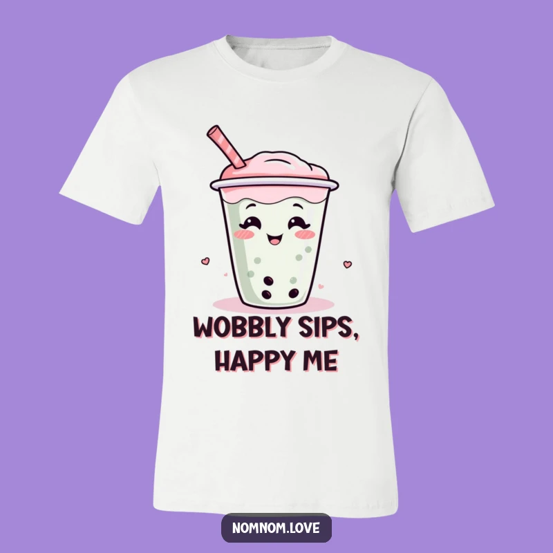 Funny Boba Tea T-Shirt A Giggle Wiggle Character, Perfect For Bubble Tea Fans