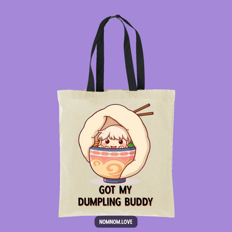 Funny Ramen Bowl & Dumpling Tote Bag - Chic & Comical Grocery Bag for Foodies